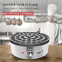 Vista 8 de ALDKitchen Mini fabricante de panqueques holandeses Hierro de Poffertjes 50 piezas Placa redonda