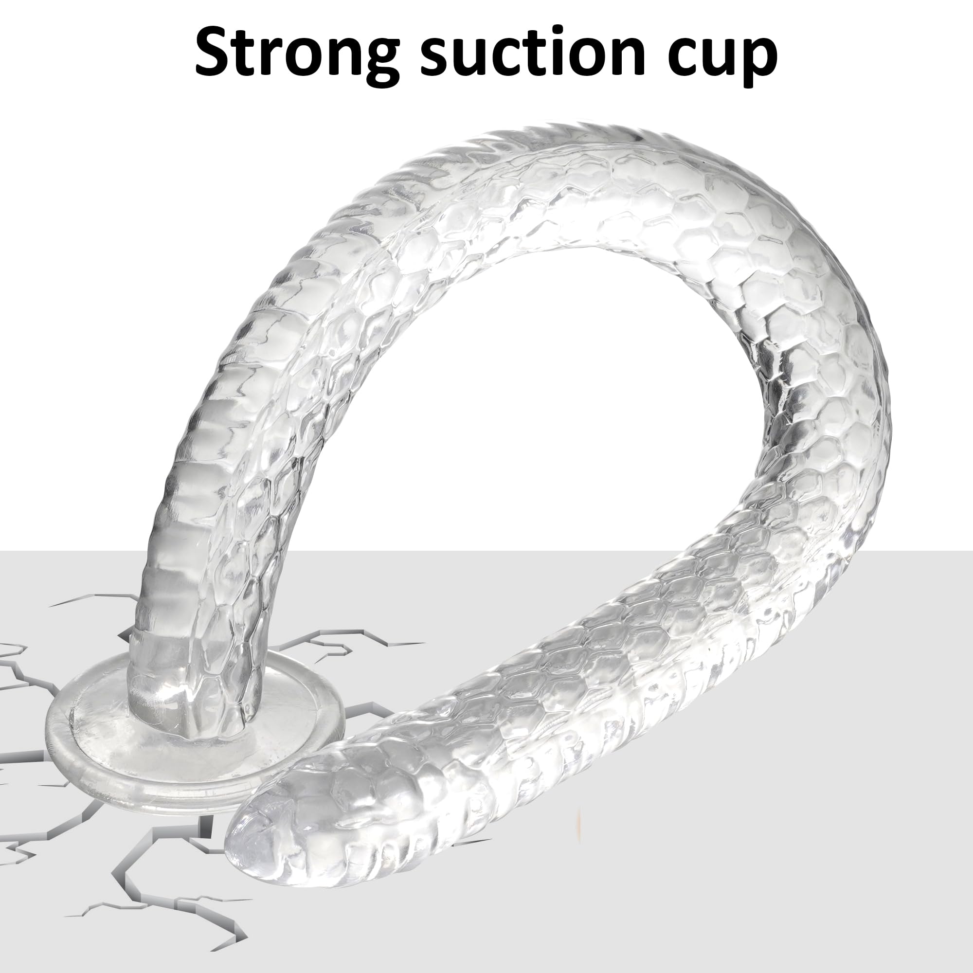 Fallo realistico super lungo con scaglie di drago da 75 cm con ventosa, dildo con punto G flessibile in cristallo per donne e uomini