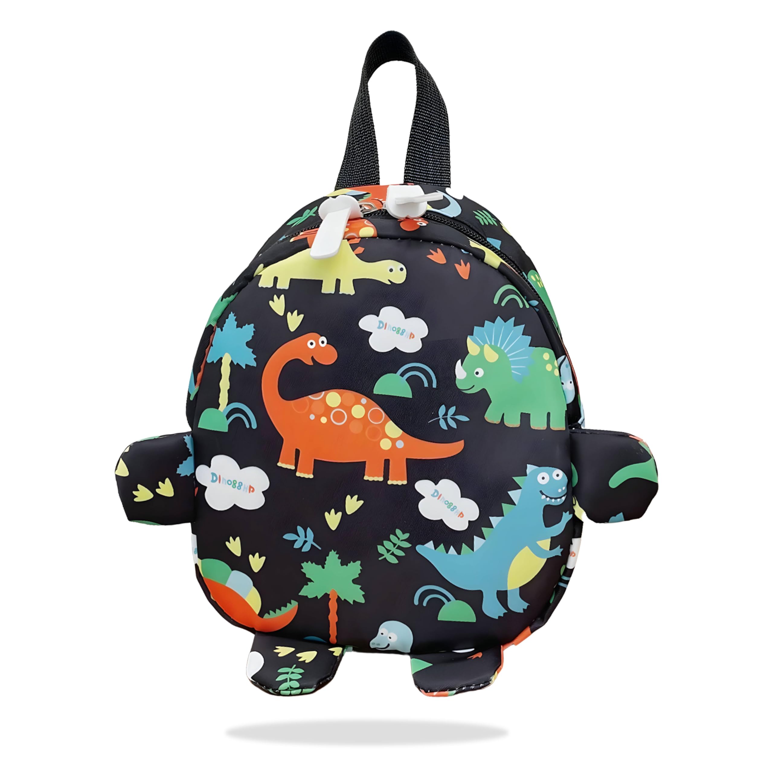 BEMBIKA Kindergarten Cute Cartoon Kids Small School Bag for Boys and Girls, Toddler Preschool Plush Travel Bag, Casual Backpack for Kids � (Dino World Black)-picture-8