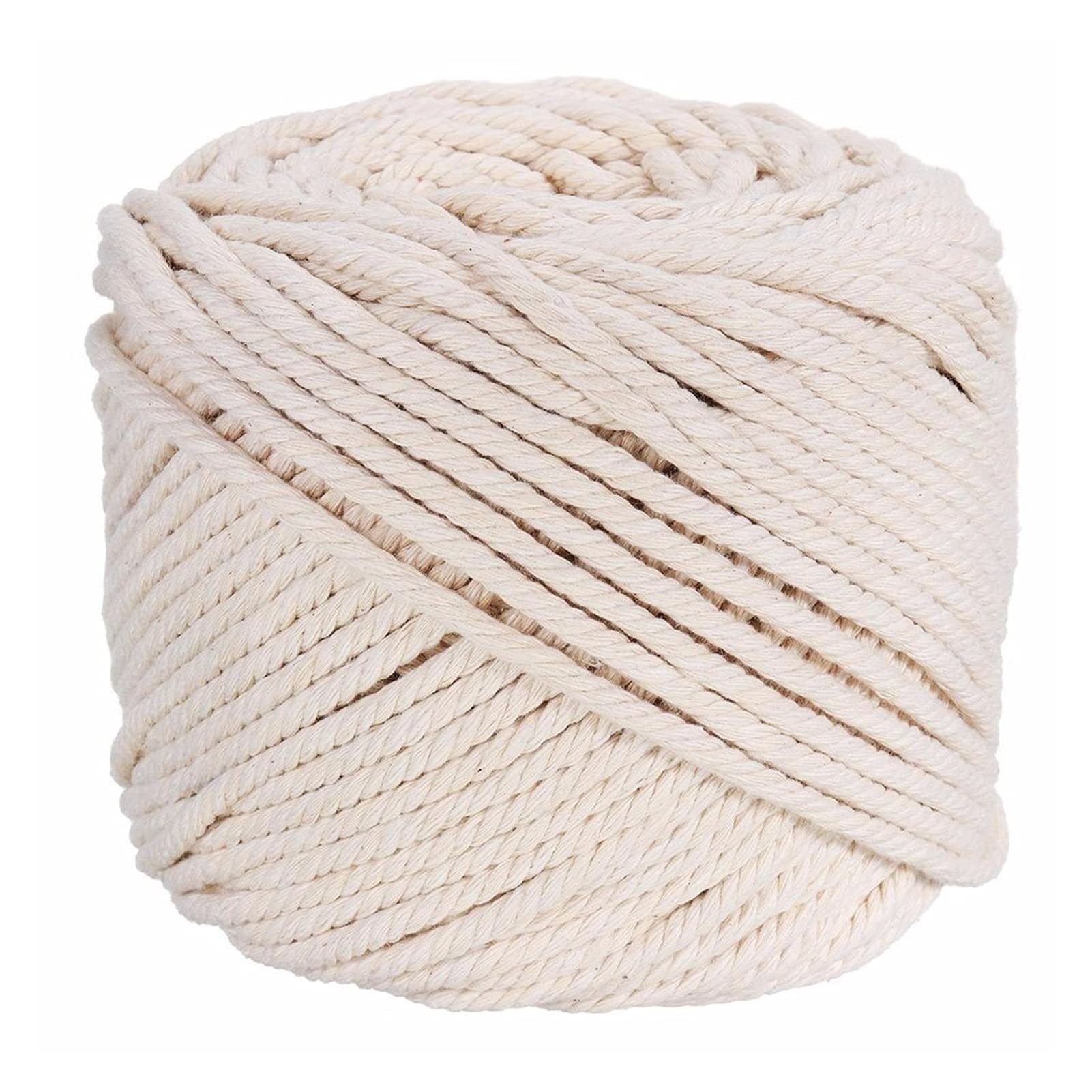 Miękkie, naturalne linie bawełny, Lina bawełniana makrama beżowa 1 2 3 5 6 8 mm(8mm X 50m)