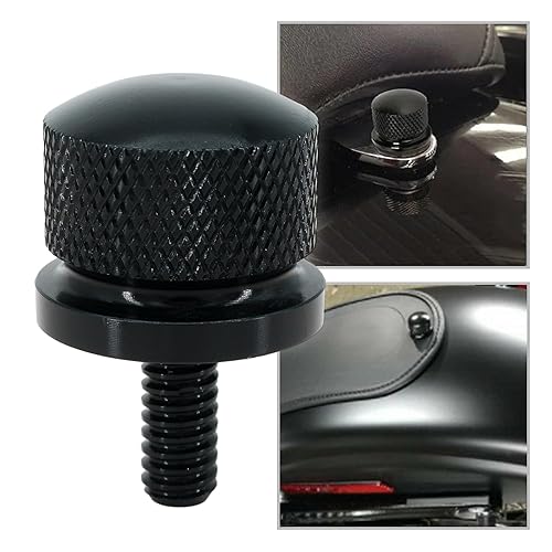 Miniatura 7 de Americruise - Tornillo negro para asiento de motocicleta Harley Dyna, Sportster, Softail, Fat Boy, Touring Street Glide, Electra Glide, Road King