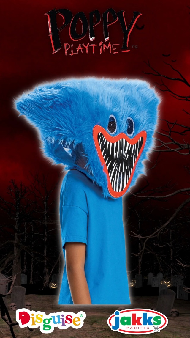 DISGUISE Huggy Wuggy Plush Mask Costume, Unisize 8