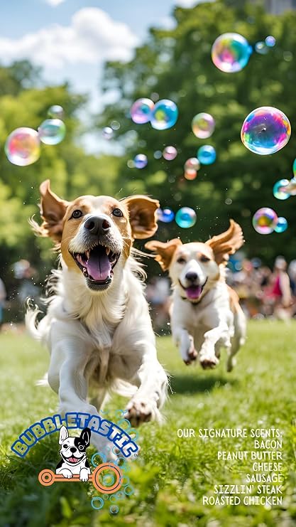 Bubbletastic Dog Bubble Sampler 6 Pack, Six Different Dog Bubble Scents, Total 12 oz