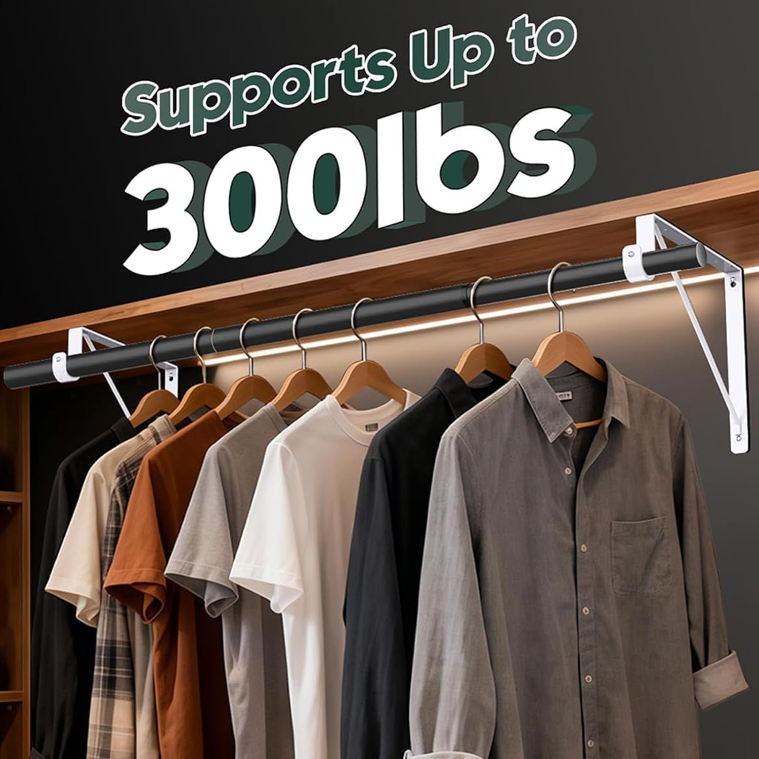 Closet Rod Bracket - Triangular Organizer Feature, Metal Closet Shelf Pole Brackets Detail, Wardrobe Kitchen Bedroom Accessory, Dorm Bathroom Garage Gadget, Laundry Room Basement Hallway Storage Use