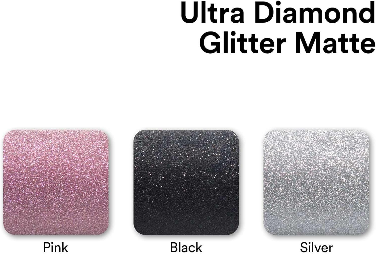 Black Ultra Diamond Glitter Matte Sparkle Vinyl Wrap Auto Car Sticker Decal Film Sheet Bubble Free Air Release Technology with Tool Set 1.6FTx4FT