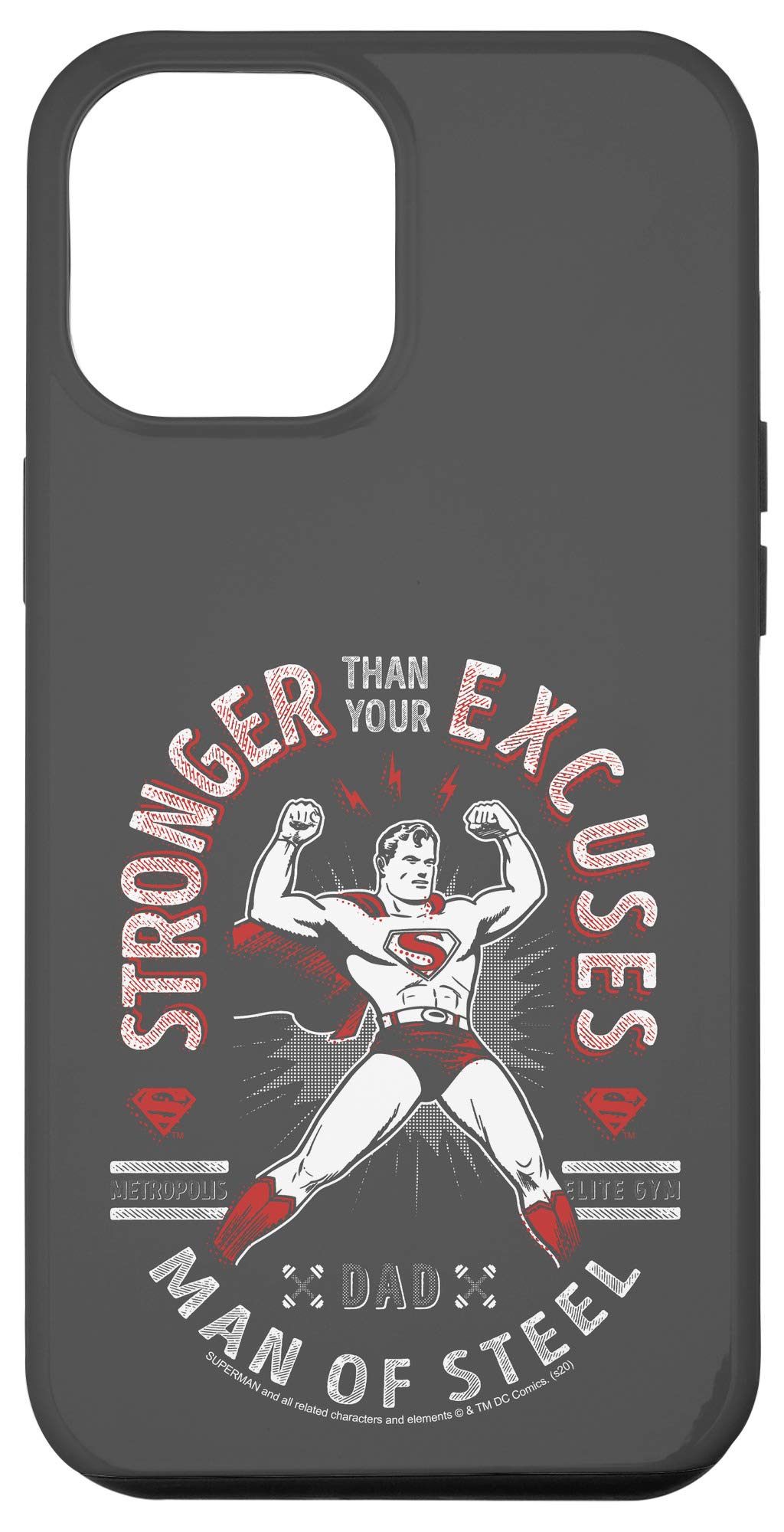 iPhone 12 Pro Max DC Comics Superman Man Of Steel Stronger Than Your Excuses Case