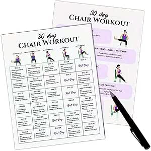 Chair Yoga for Seniors - 30-Day Workouts Supplies,Seniors Chair Workouts - for Travel Morning Working Family Friends Sports Athletes Gym Beginners Bodybuilding