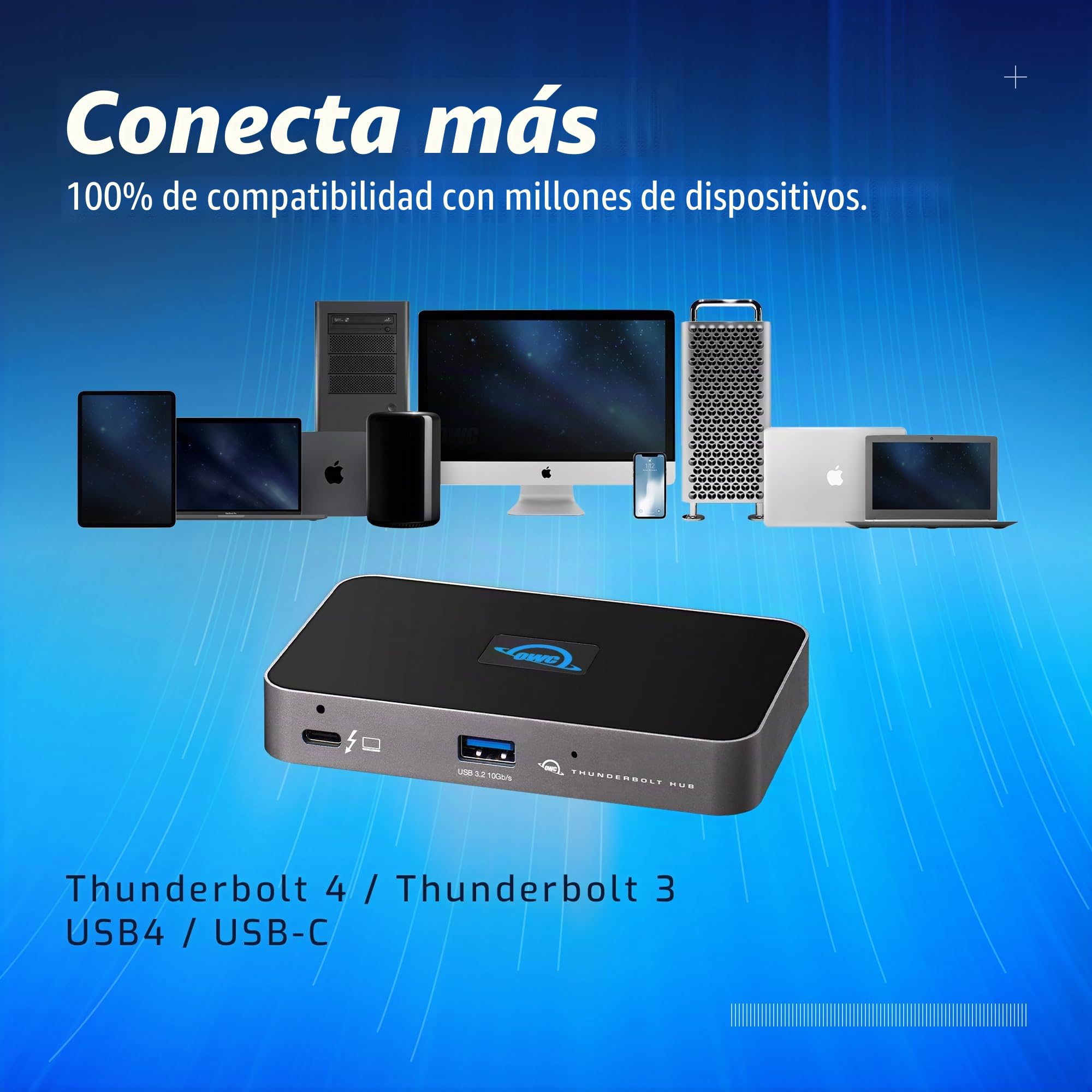 OWC - Hub Thunderbolt - Hub Thunderbolt 4 con 5 Puertos para Mac y Windows