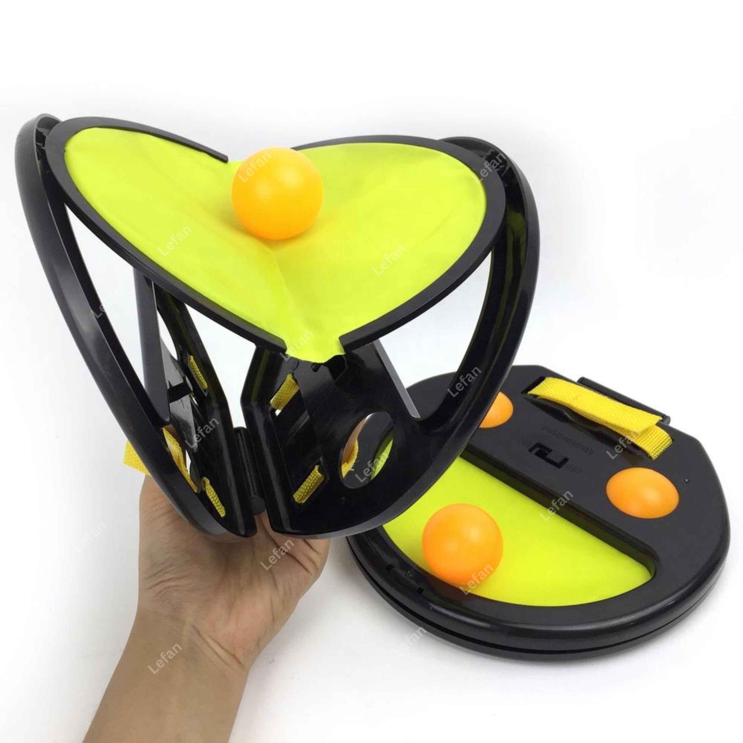 Lefan Toss and Catch Ball Game Catch Ball Game Comfortable Grip Toss Game Toy Outdoor Game Beach Toy Outdoor Activity for Kids Ages 3+ Catching Racket Kid Toys (Pack of 2 Pcs) - Image 3 thumbnail