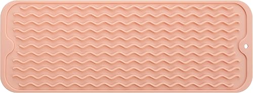 Miniatura 89 de Tapete de silicona para secado de platos para múltiples usos, fácil de limpiar, ecológico, resistente al calor, tapete de silicona para encimera