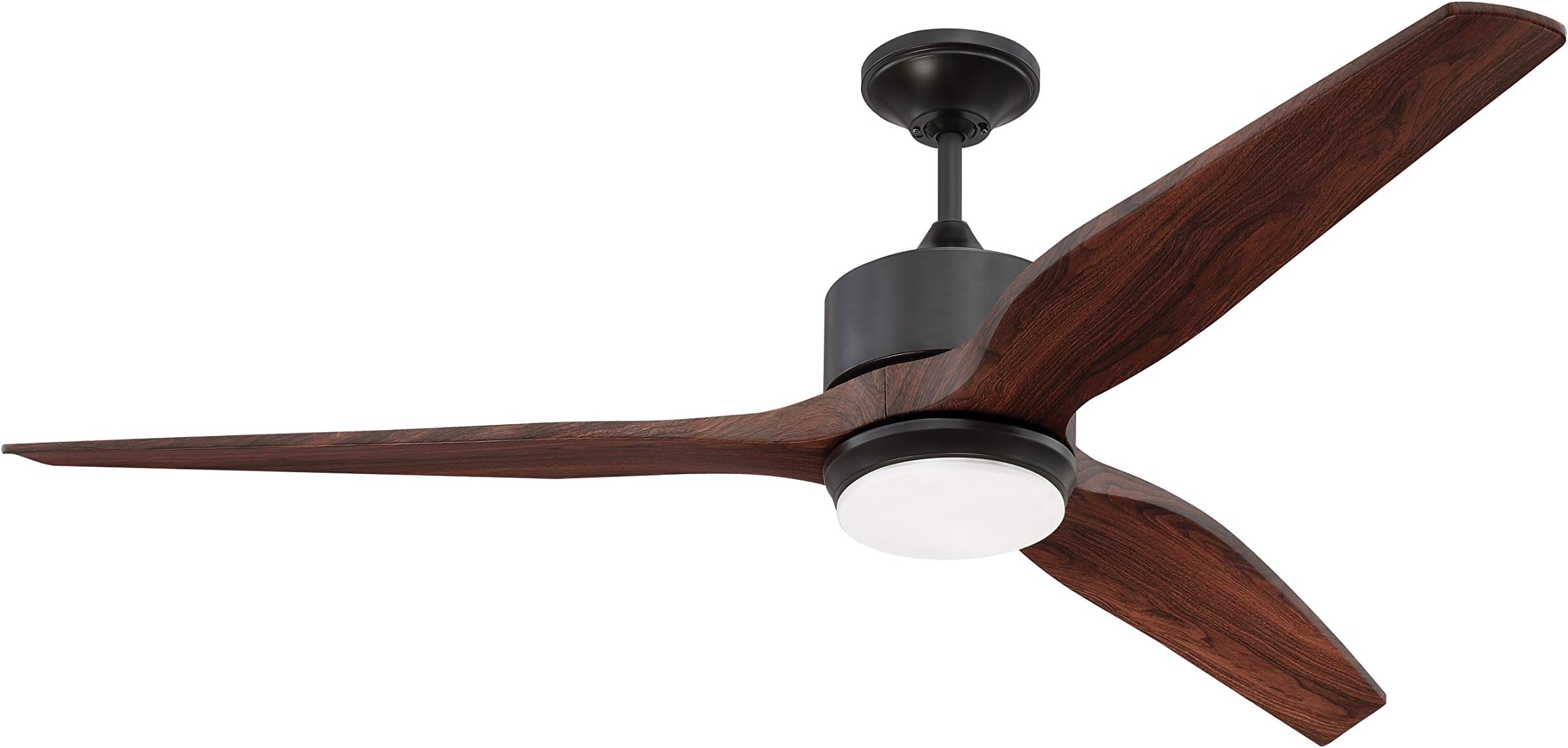 CraftmadeK11291 Mobi 60" Outdoor Ceiling Fan with 17 Watts LED Light Kit and Remote, 3 ABS Blades, Oiled Light Bronze