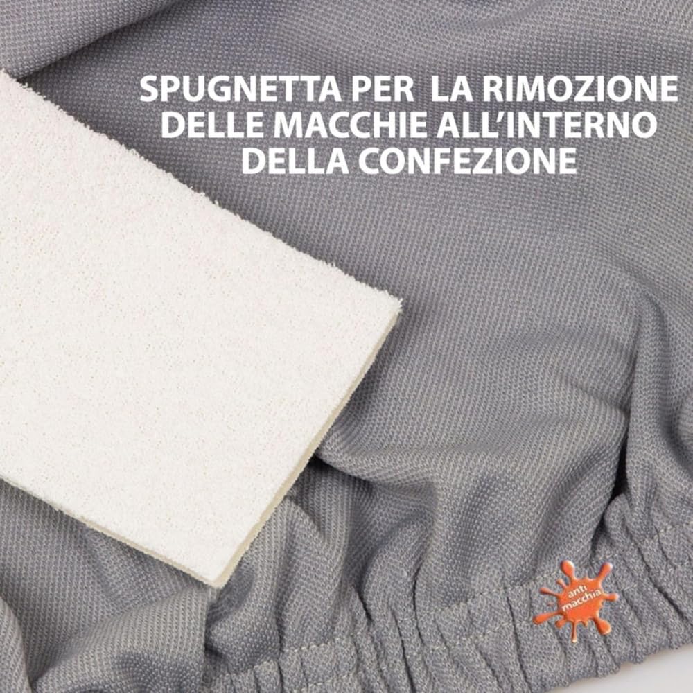 BIANCALUNA - Copripolotrona Elastico Genius Tinta Unita Anti Macchia - 1 Posto da 75 a 120 cm Made in Italy - Bordeaux