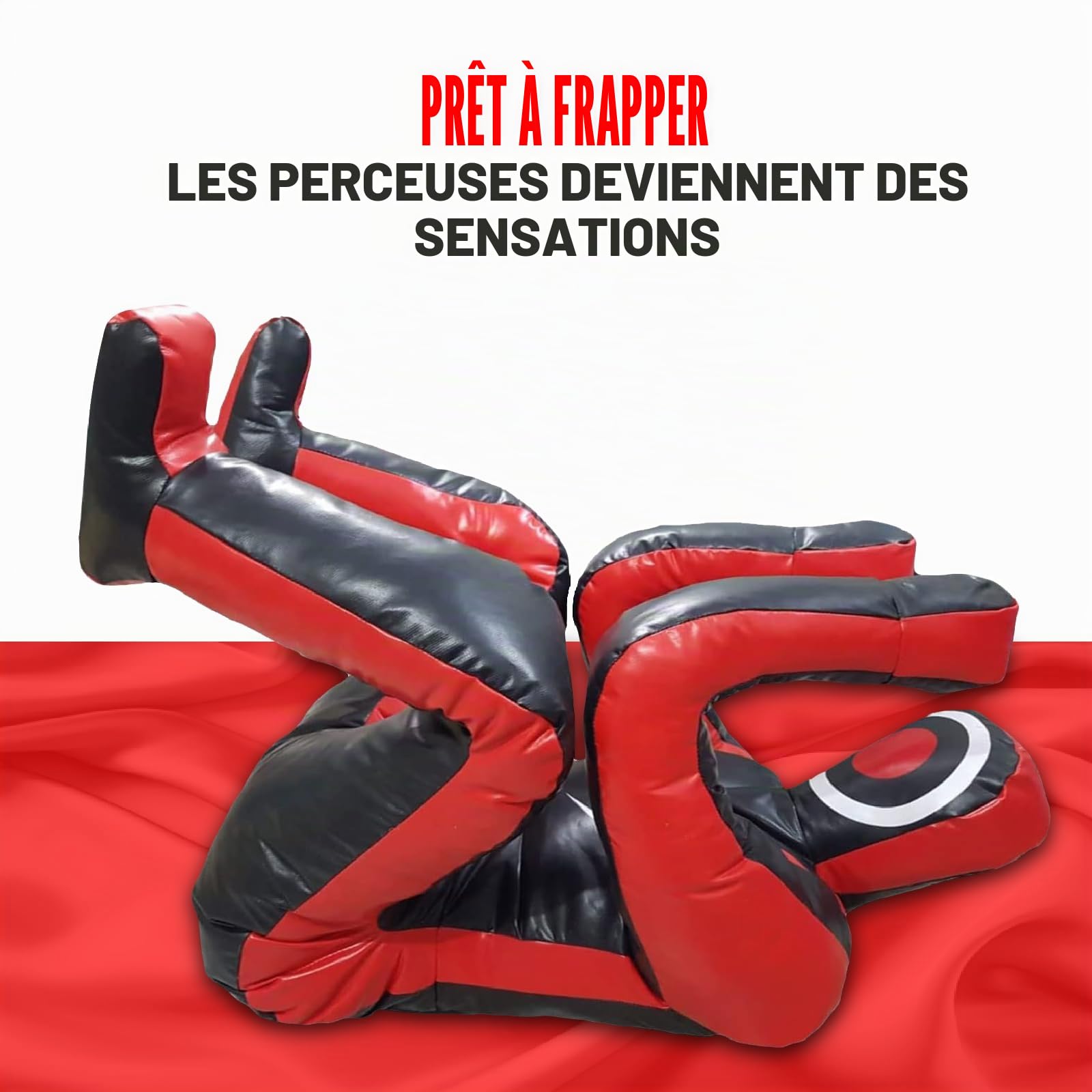 Shelly Mannequin de lutte MMA – Sac de frappe d'autodéfense – Sac de frappe BJJ – Position défensive assise – Soumission du JIU Jitsu brésilien – Tissu vinyle – 170 cm non rempli