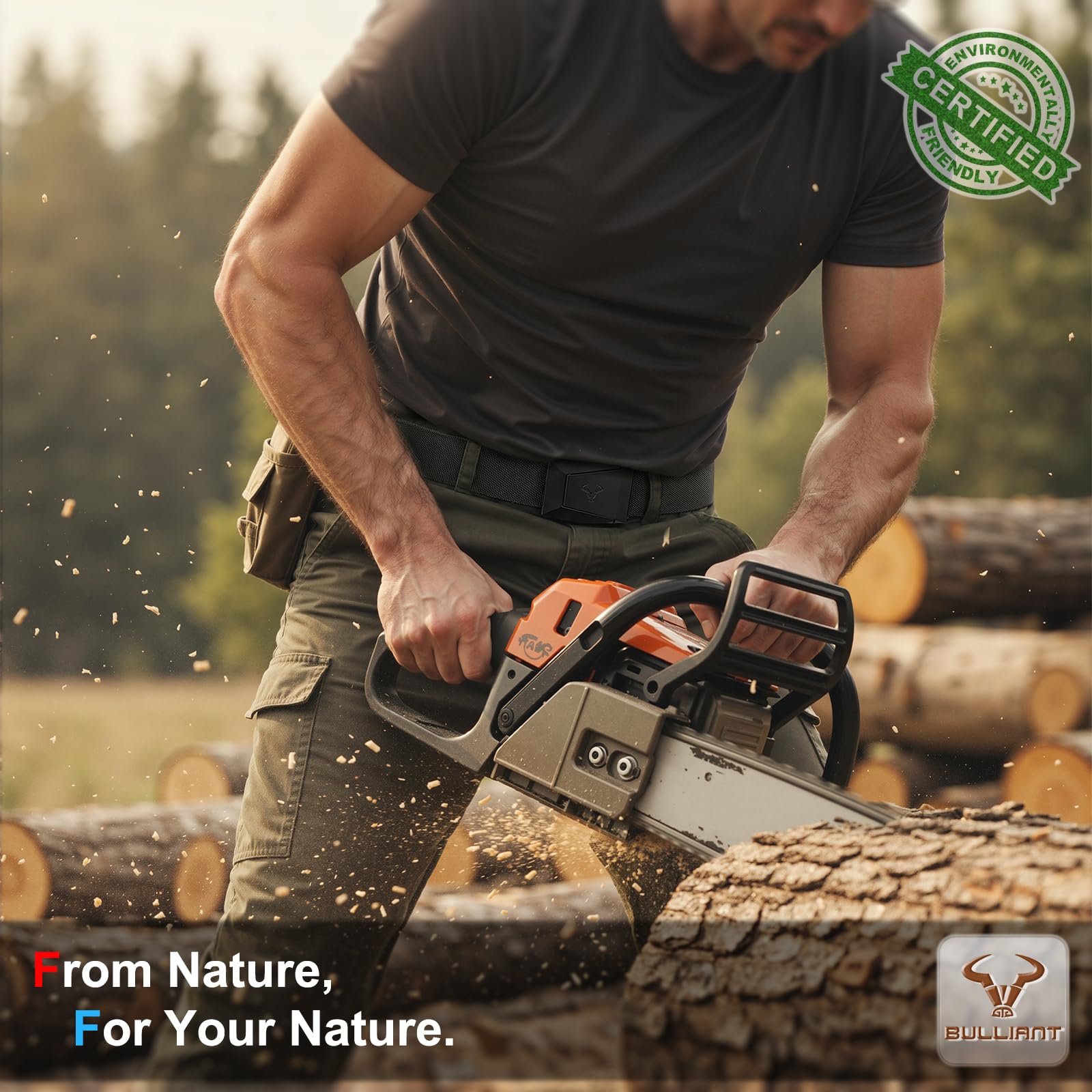 BULLIANT Men Belt 2 Pack,Nylon Web Holster Belt Stretch for Gift Men Outdoor Work Sports Hunting Hiking,Quick Release