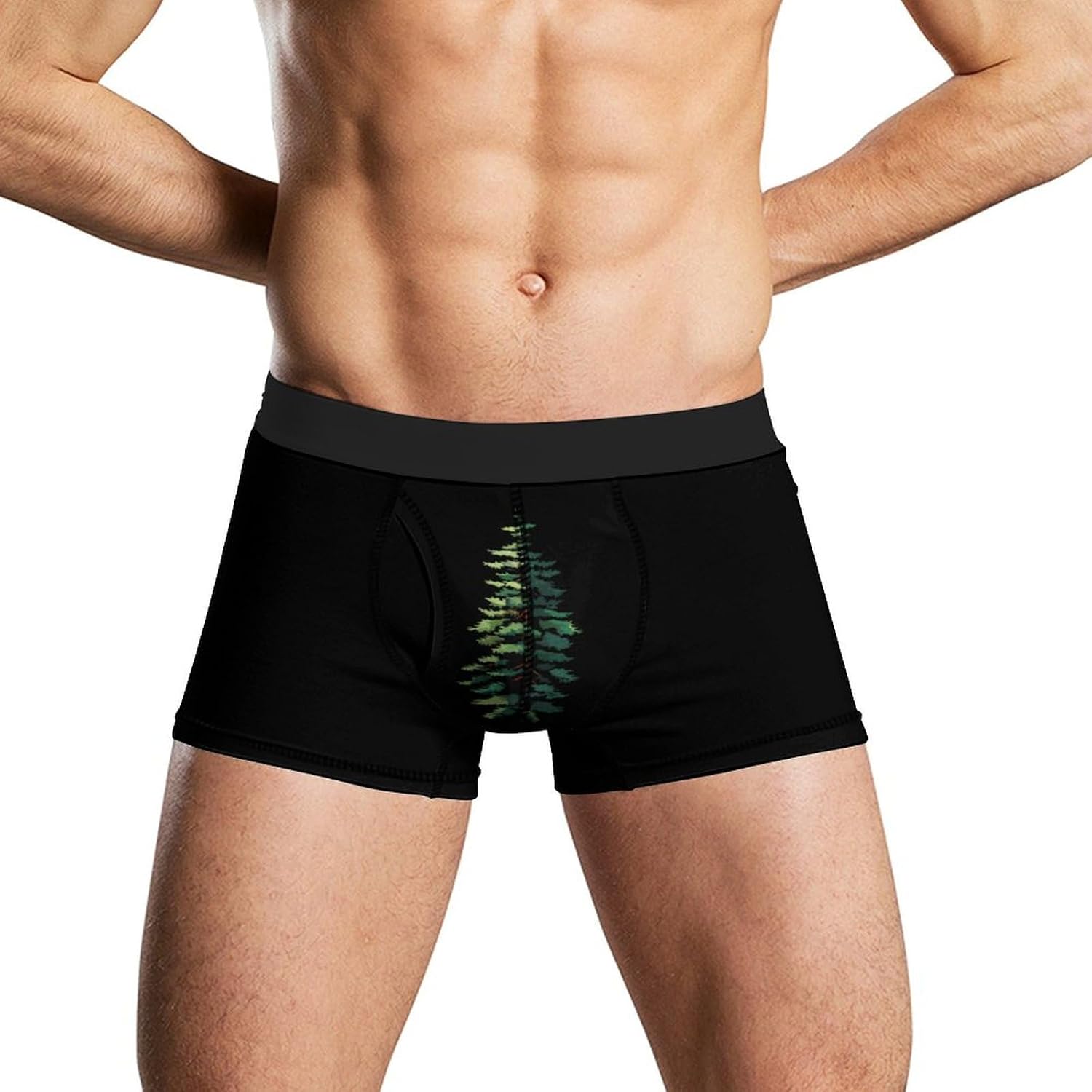Redwood Tree Novelty Men's Trunks Soft Breathable Underwear Patterned Stretch Briefs