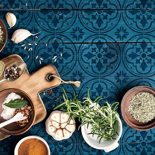 Miniatura 2 de Barcelona - Plantilla de azulejos para azulejos sintéticos, fácil de cubrir, plantilla de pared y piso, plantilla de azulejos reutilizable