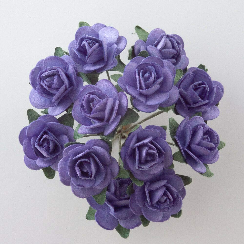 EliteKoopers 15mm Mulberry Paper Flower Rose For Craft Scrap Booking Wedding Bouquet (36Pcs) โ image 1