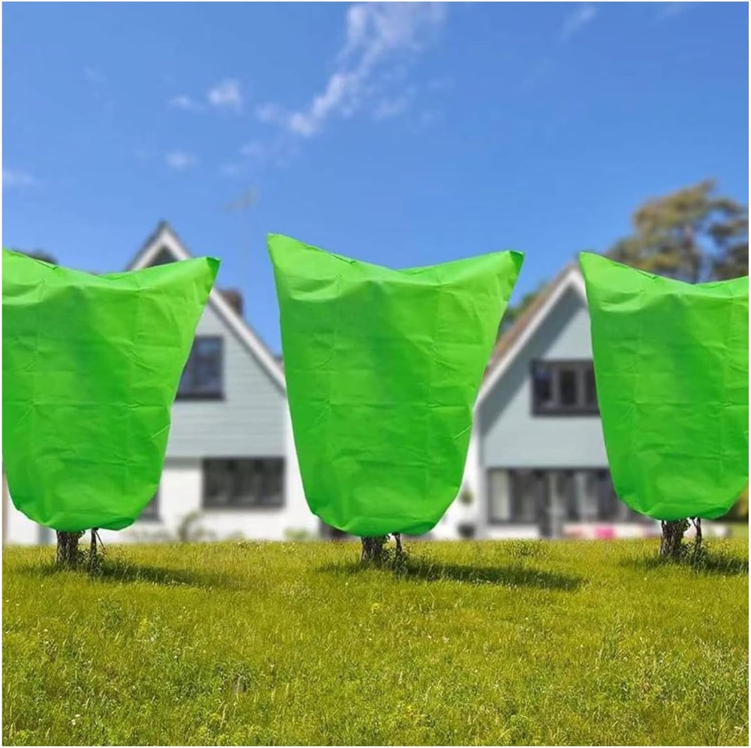Plant Frost Protection Covers, Garden Fleece Frost Protection Covers for Plant with Drawstring, Large Winter Plant Frost Protection Covers(80 * 100cm)