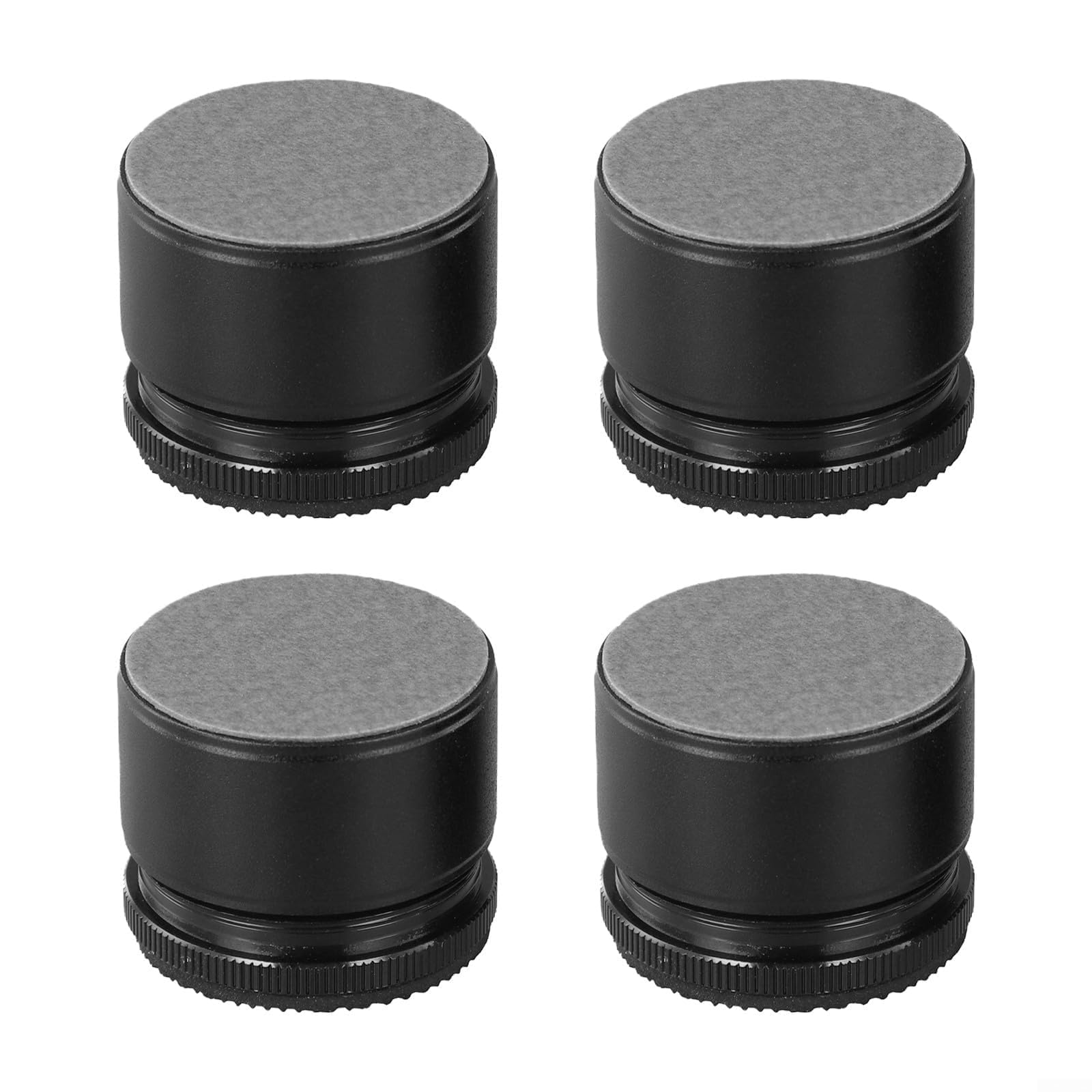 Furniture Risers Set 4 Pieces Adjustable Bed Risers Non-Slip Bottom Feet Lifters 2.7-4cm Noise Control Furniture Pads for Vibration Reduction(Black)