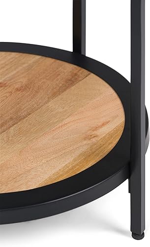 Miniatura 6 de SIMPLIHOME Jenna - Mesa auxiliar redonda de metal industrial de 18 pulgadas de ancho, color natural para sala de estar y dormitorio