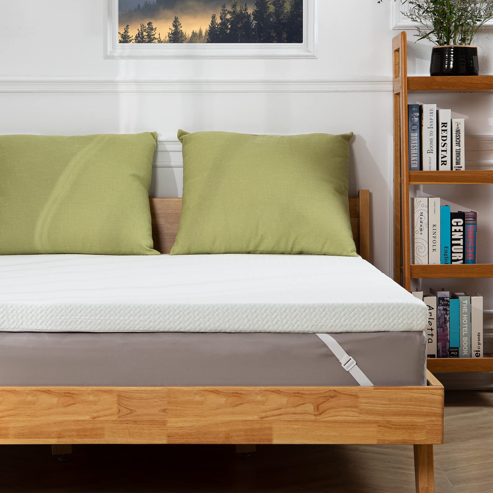 IMOOY 3 Inch Twin Size Mattress Topper Cooling Gel Mattress Topper High Density Ventilated Mattress Pad for Pressure