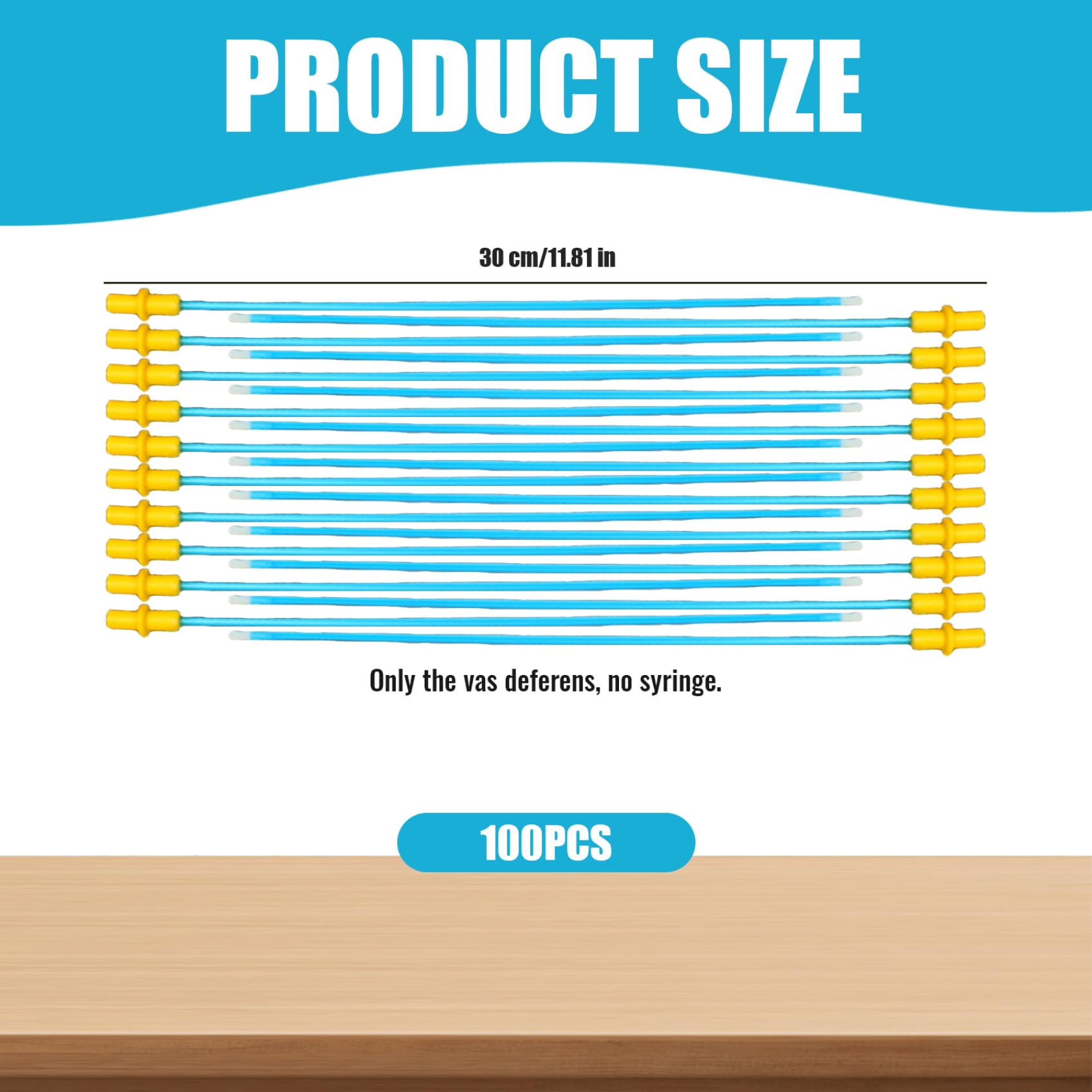 Kit de inseminación Artificial desechable para Perros, catéter Flexible de 100 Piezas para Mascotas pequeñas/11, 8 Pulgadas