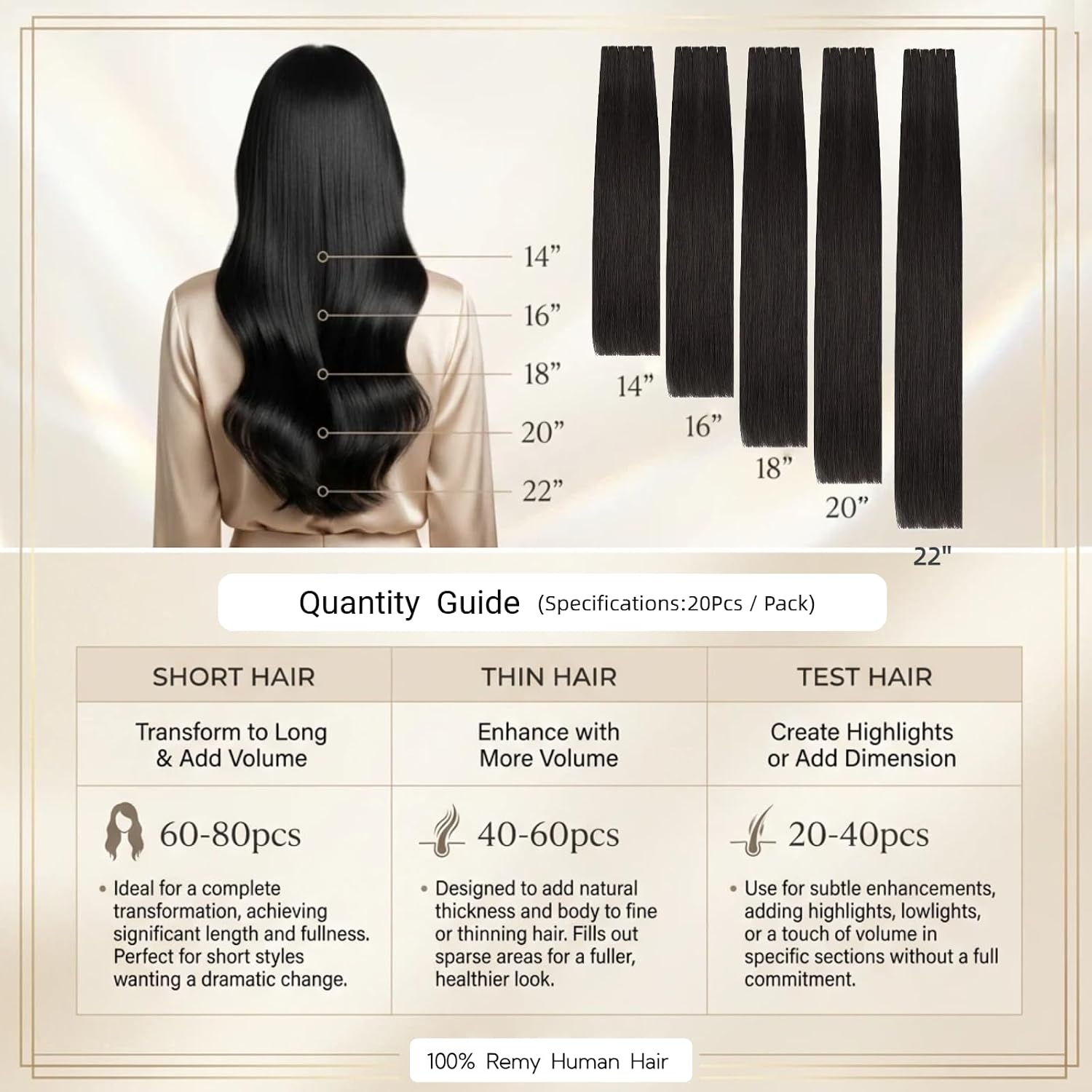 Tape in Hair Extensions Human Hair, 20pcs 50g 18 inch Remy Hair Extensions Straight Human Hair Tape in Extensions Skin Weft Tape Extensions Human Hair #1B Natural Black(#1B Color 18Inch 50g)