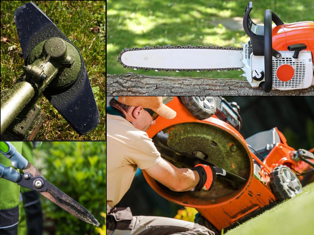 HERO Schleifstein Messerschärfer Set Rasenmäherschärfer 3-tlg für Bohrmaschinen Schärfer für Rasenmäher Bohrmessern, Mähern, Sichelmessern, Rotofräsen, Messer Gartenwerkzeuge