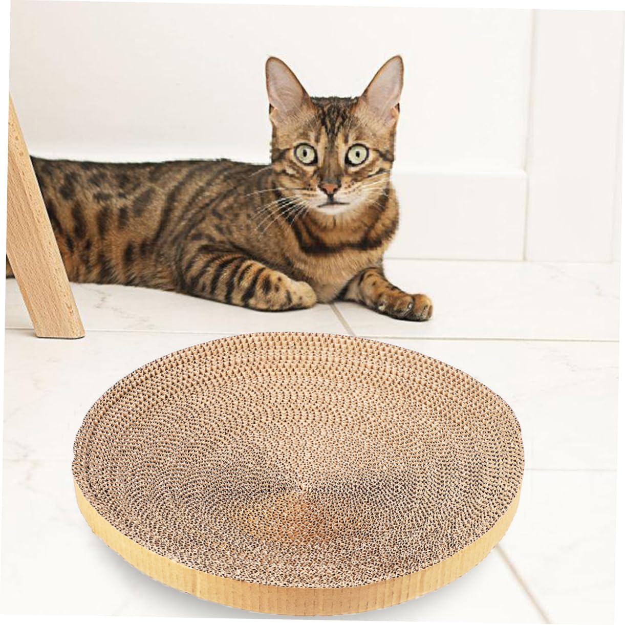Ersatz Kratzbretter für Katzen 3 Stück Packung aus Papier Rund
