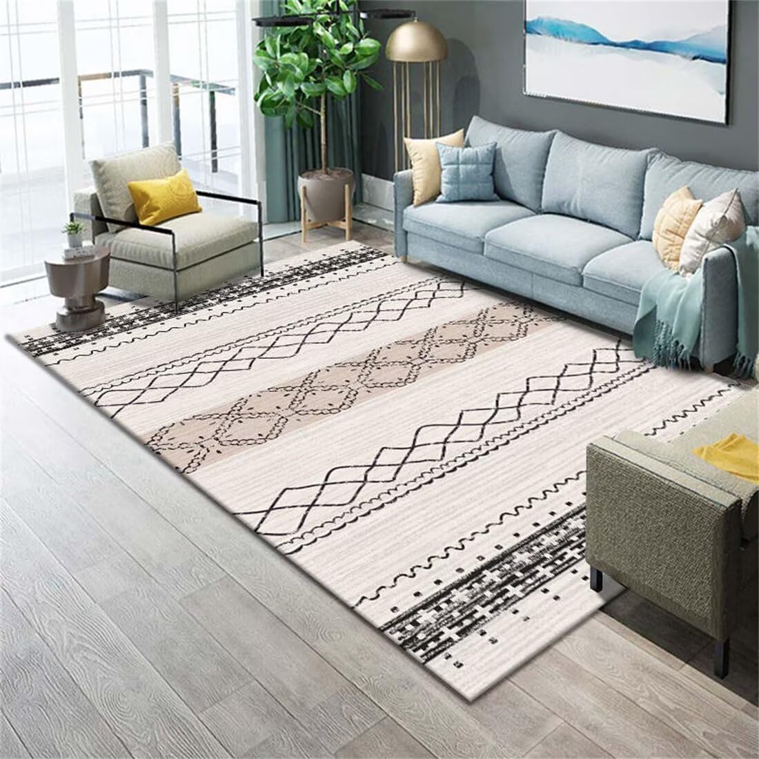 Teppich Bad Baby Linie Dekoration grau Sofa Schlafzimmer waschbar Anti-Fouling Für 120X170CM
