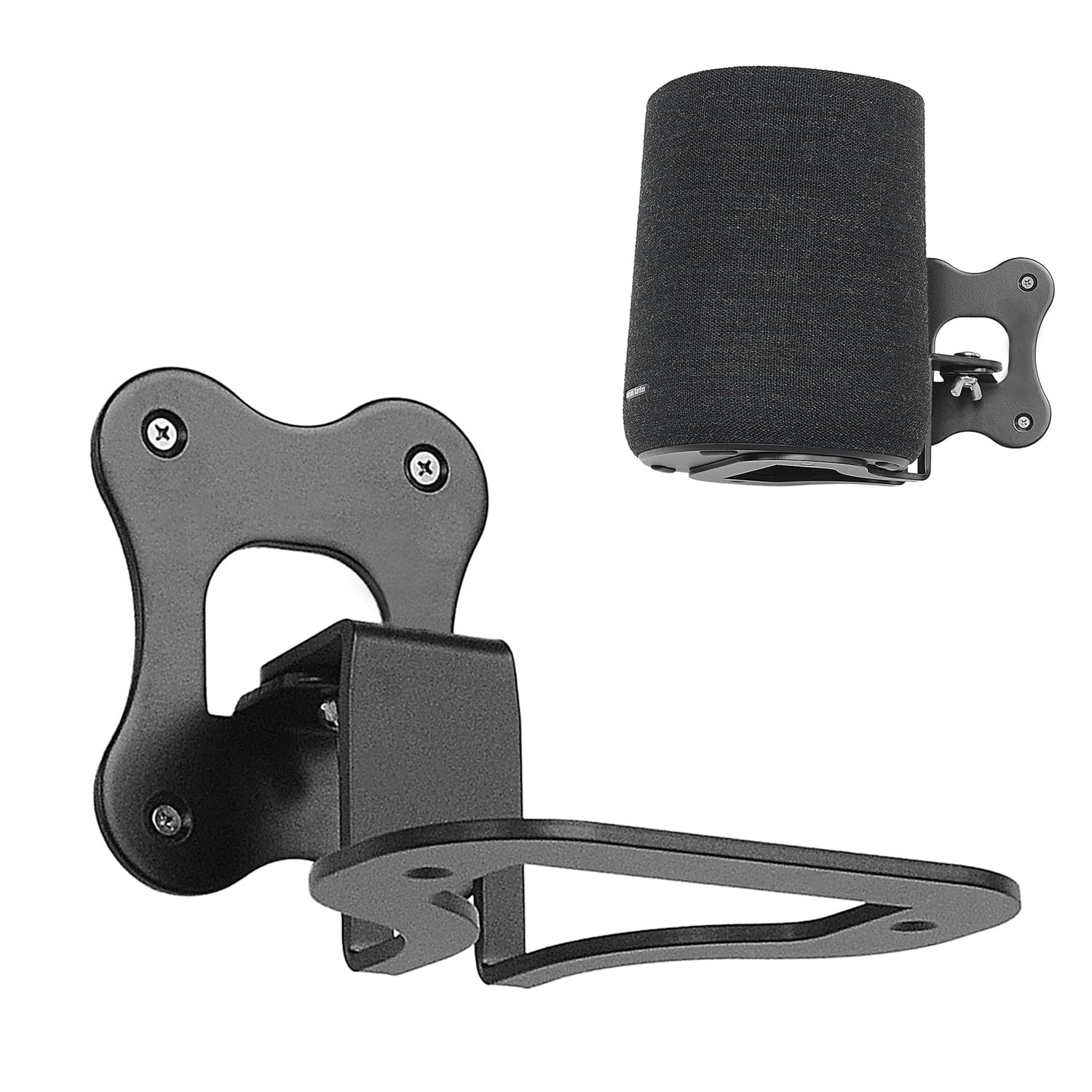 Wandhalterungen, kompatibel mit Harman Kardon Enchant 900/1100 Hecklautsprechern, verstellbare Metall-Wandhalterungen, Halterung für Surround-Sound, Audio, Schwarz, 2 Stück