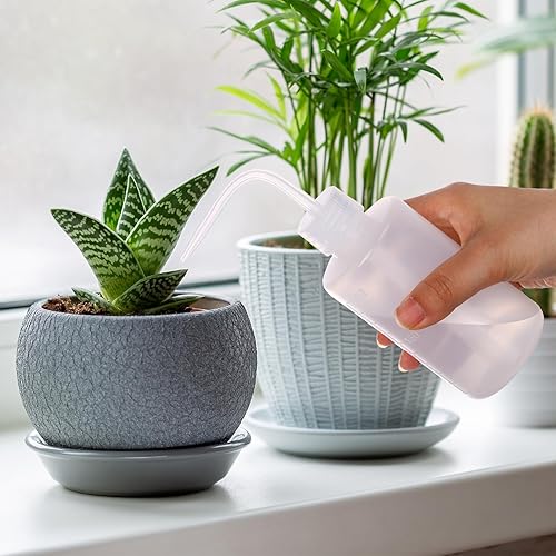 Miniatura 7 de DEPEPE Paquete de 6 botellas de 250 ml exprimibles para líquidos, botella de plástico LDPE de seguridad con boca estrecha y etiquetas de escala,