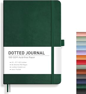 RETTACY Dotted Journal Notebook, 192 Pages, A5 Medium Size (14.5 × 21 cm) - Amazon product rated Grade A