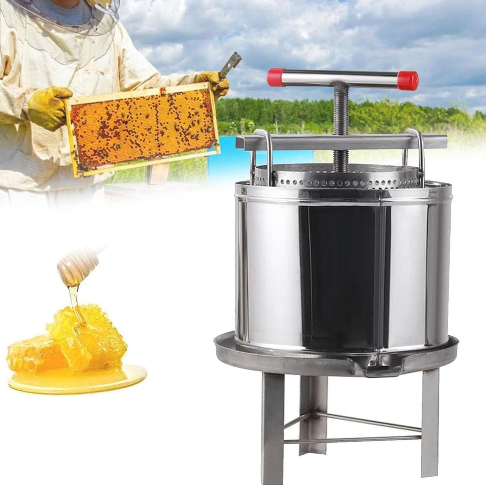 smielatore per apicoltura Pressa per miele in acciaio inox manual honey press extractor Attrezzatura apicoltura per Apicoltura Agricoltura Strumento