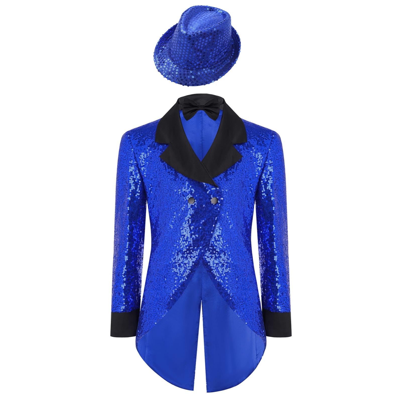 iEFiEL Kinder Smokingsjacke Elegant Jacket Sakko Jungs Festanzug Smoking Jacket Kostümzubehör Fedora-Hut Elegant Sakko Kinderanzug Party