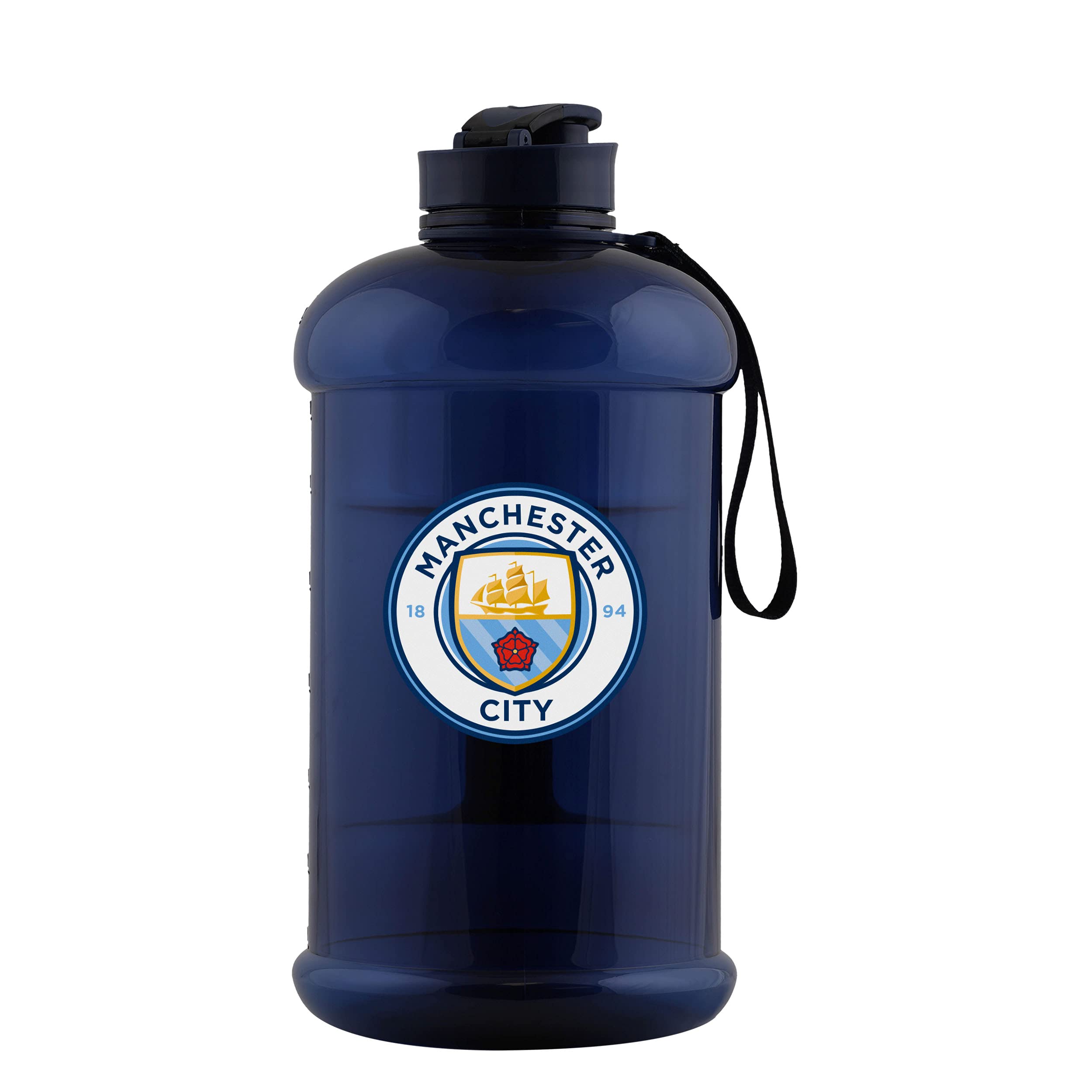 FOCO Officially Licensed Manchester City FC 2 Litre Clear Sports Bottle, 2000 ml