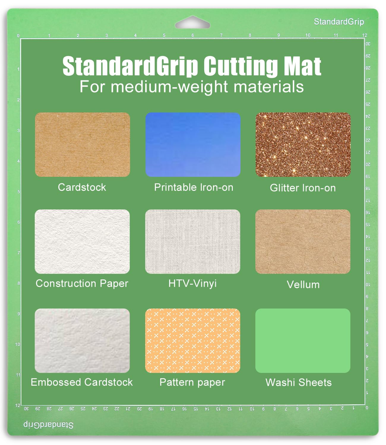 LEAZZLE 3 Piezas 12 x 12 Alfombrilla de Corte para Cricut Maker 3/Explore 3/Air/Air 2, 3 Diferente Adhesivas Tapete de Corte para Cricut, 30,5 x 30,5 CM (StandardGrip/LightGrip/StrongGrip)