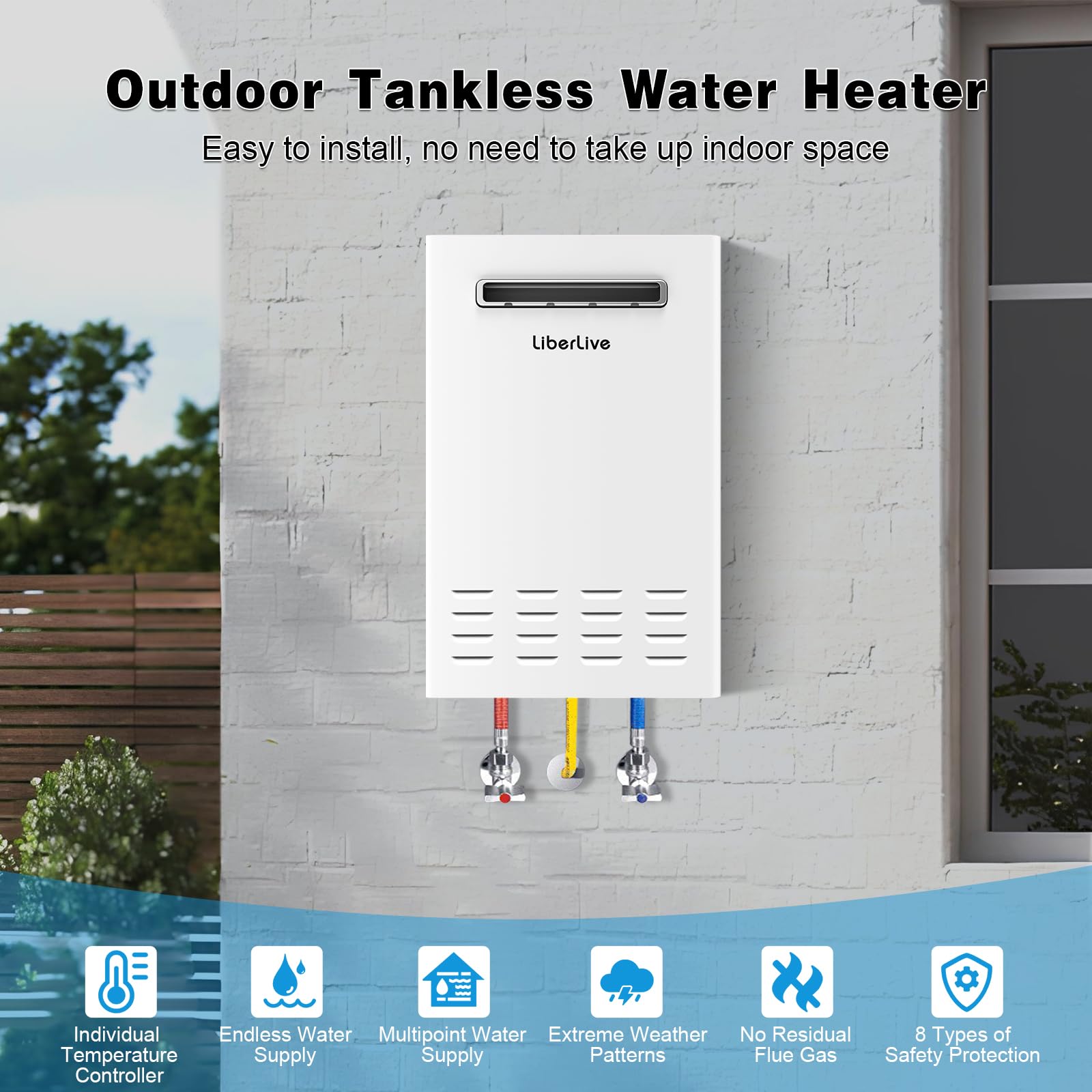 Outdoor Tankless Water Heater - Instant Hot Water -3