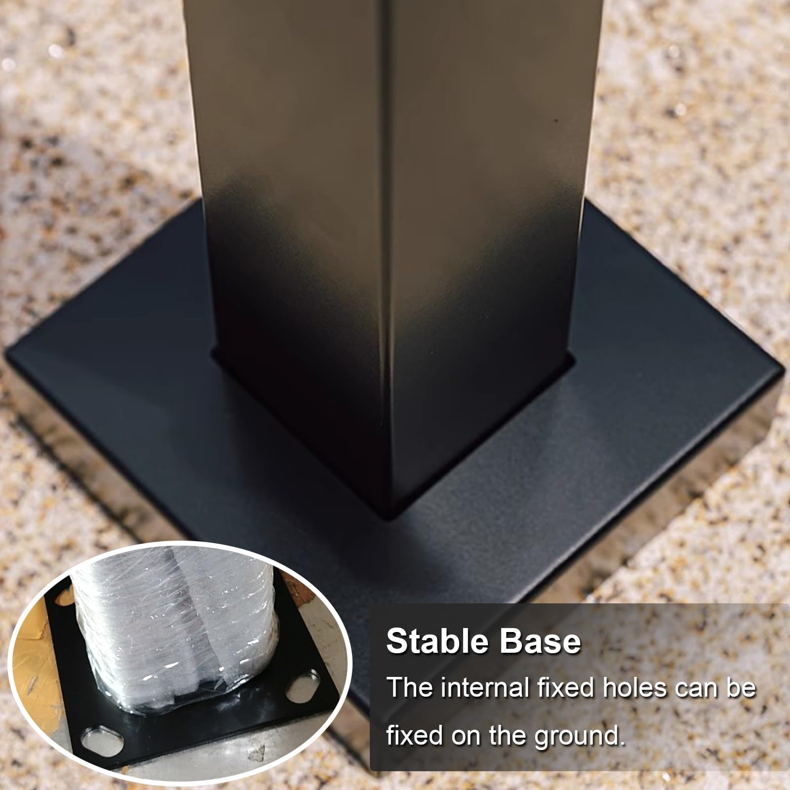 Colonne a Eau de Jardin, Robinet Exterieur Jardin Fontaine de Jardin, Matériau en Acier Inoxydable 304, Robinet a Double Sortie, pour L'irrigation de Jardin, de Ferme, de Pâturage, D'arrière-cour(Blac