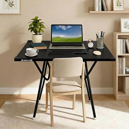 Mighty Home Multipurpose Foldable Study Table | Laptop Desk for Home &amp; Office | 2-Seater Dining Table | Portable Design | ...