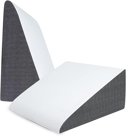 QUINEEHOM Bed Wedge Pillow for Sleeping, 12 Inch Triangle Bed Wedge for...