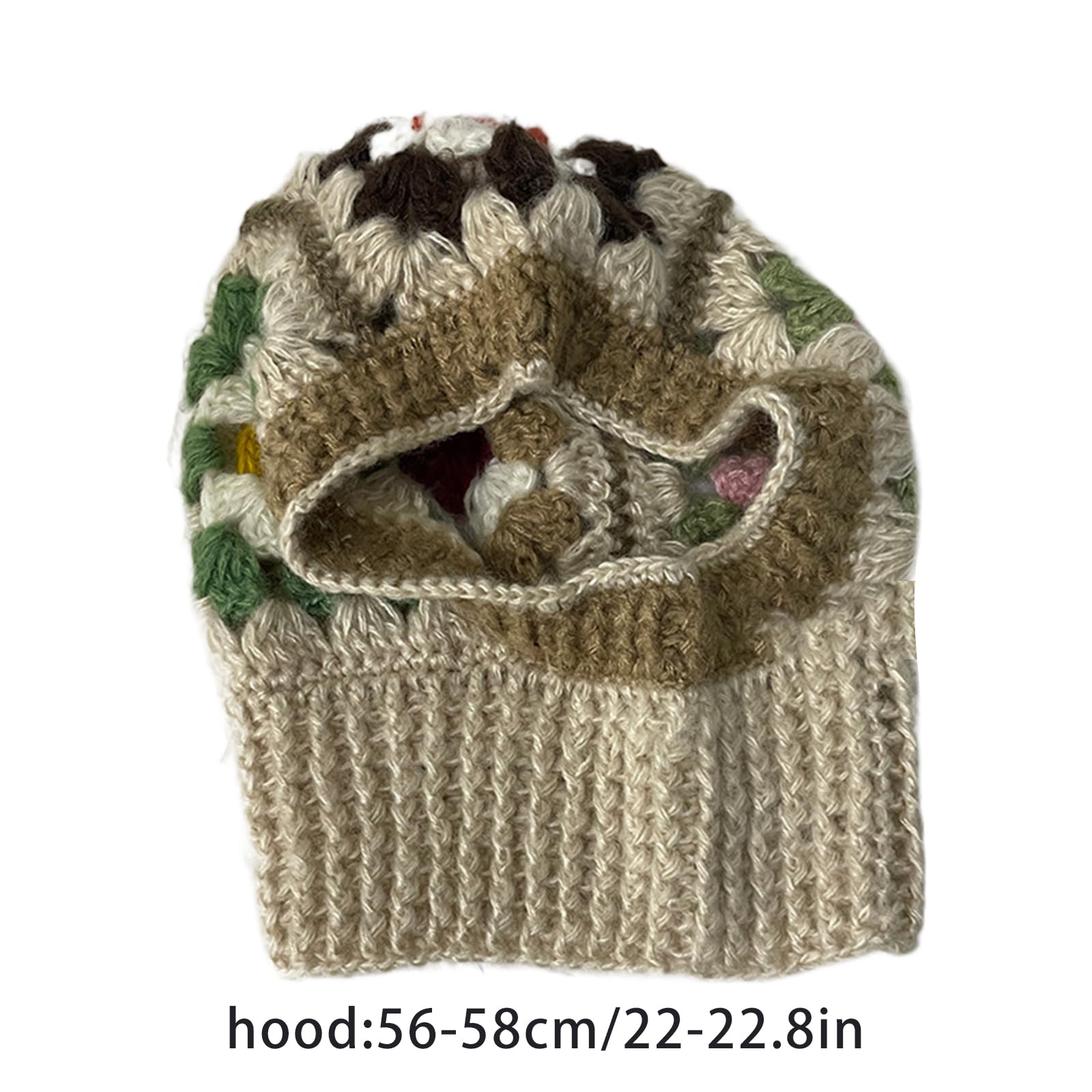 Cagoule élastique coupe-vent avec motif floral pour homme et femme garde le cou au chaud Bonnet pour temps froid Cyclisme Randonnée Hiver Adulte Écharpe d'hiver chaude