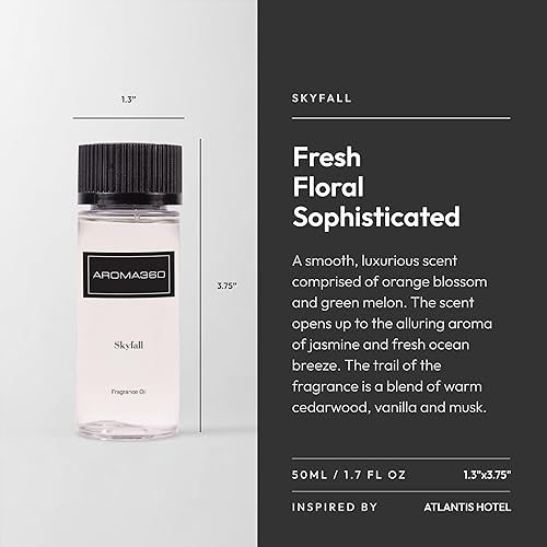 Miniatura 58 de Aroma360 Dream On - Mezcla de aceites aromáticos – 16.9 fl oz – Aceite difusor de aromaterapia perfumado con té blanco sereno, aloe vera curativo