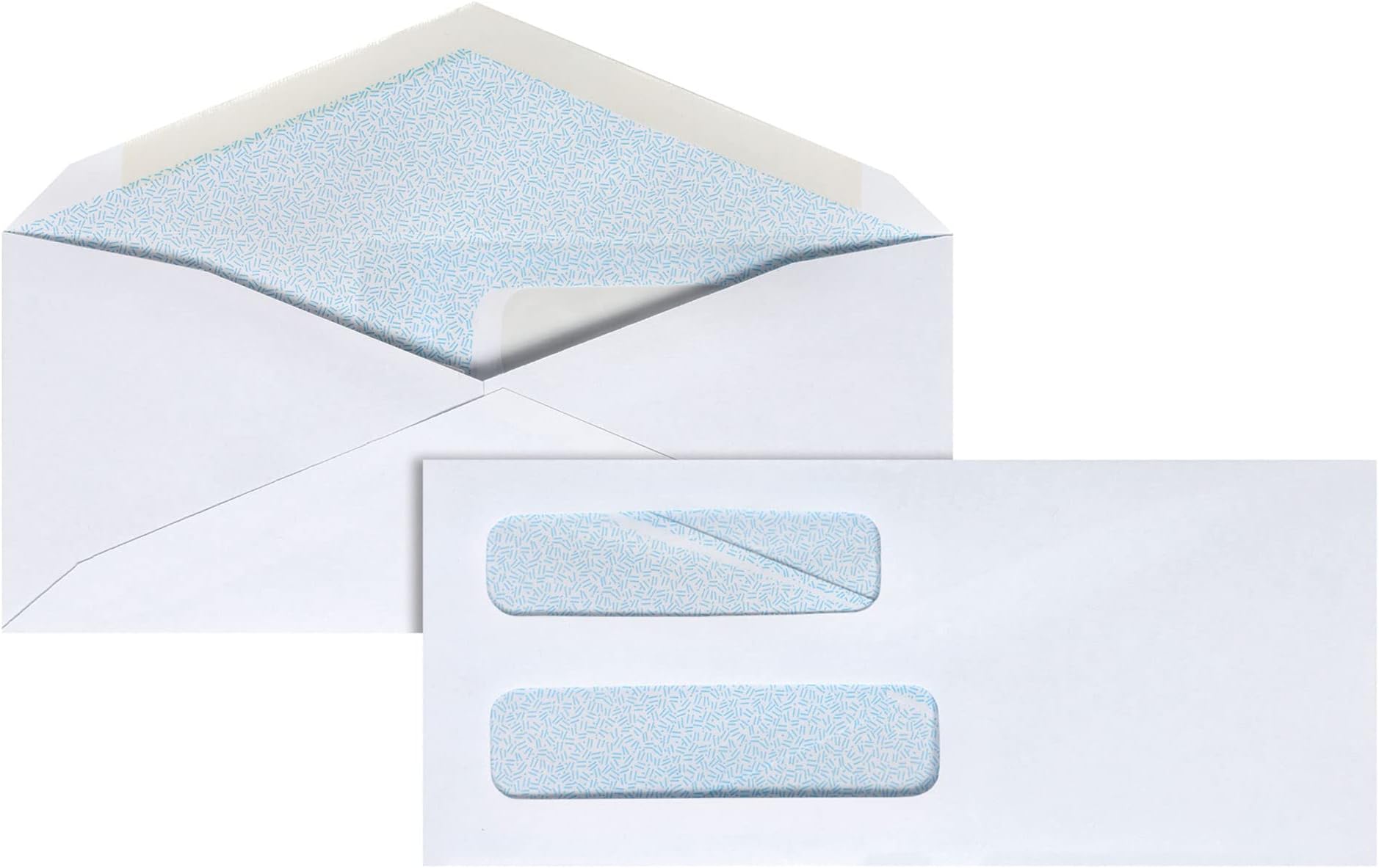 Office Depot Double-Window Envelopes, 8 5/8in. (3 5/8in. x 8 5/8in.), White, Gummed, Box of 500, 12041