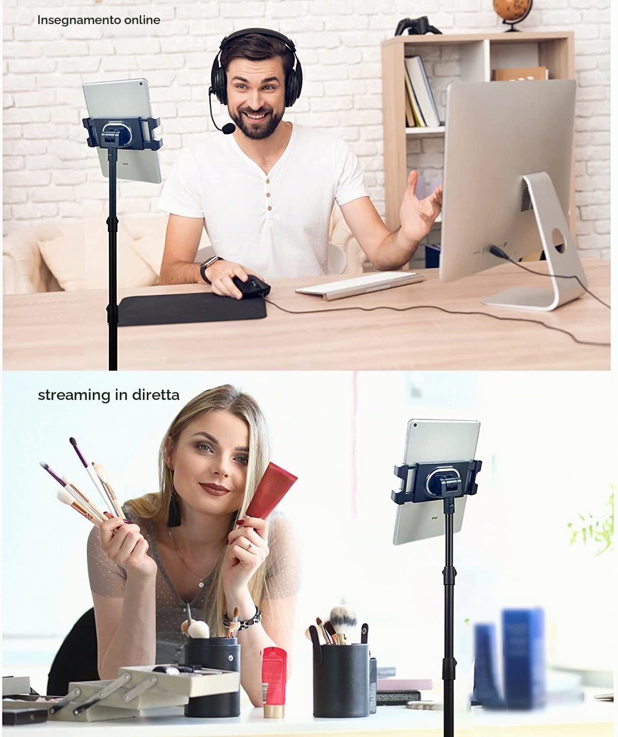 Supporto da pavimento per iPad, iPad Mini e altri tablet (5,5-12,9" pollice)