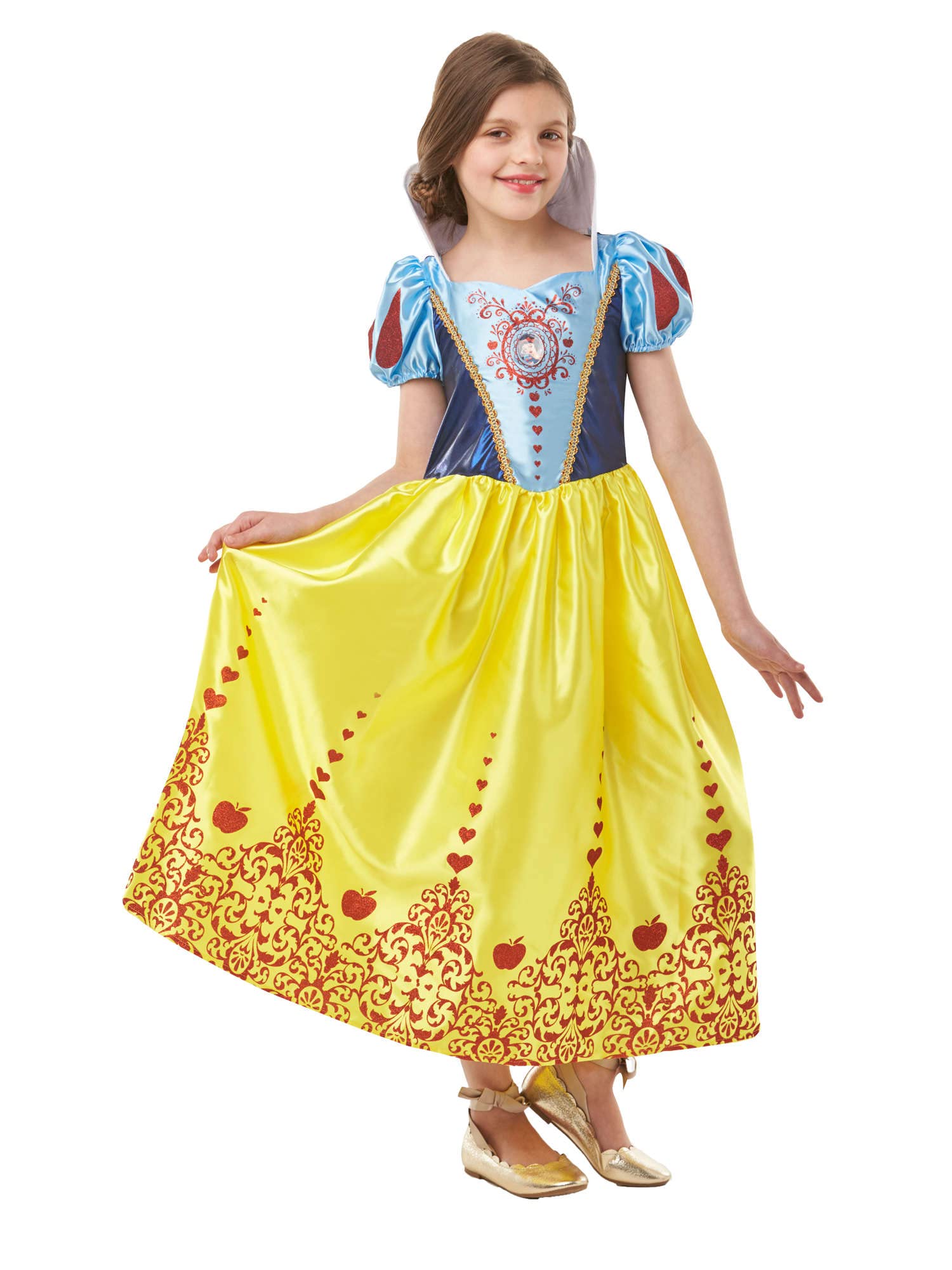 Rubie's 640713 Official Disney Princess Snow White Gem Costume, Girls, Age 9-10 Years, Height 140 cm