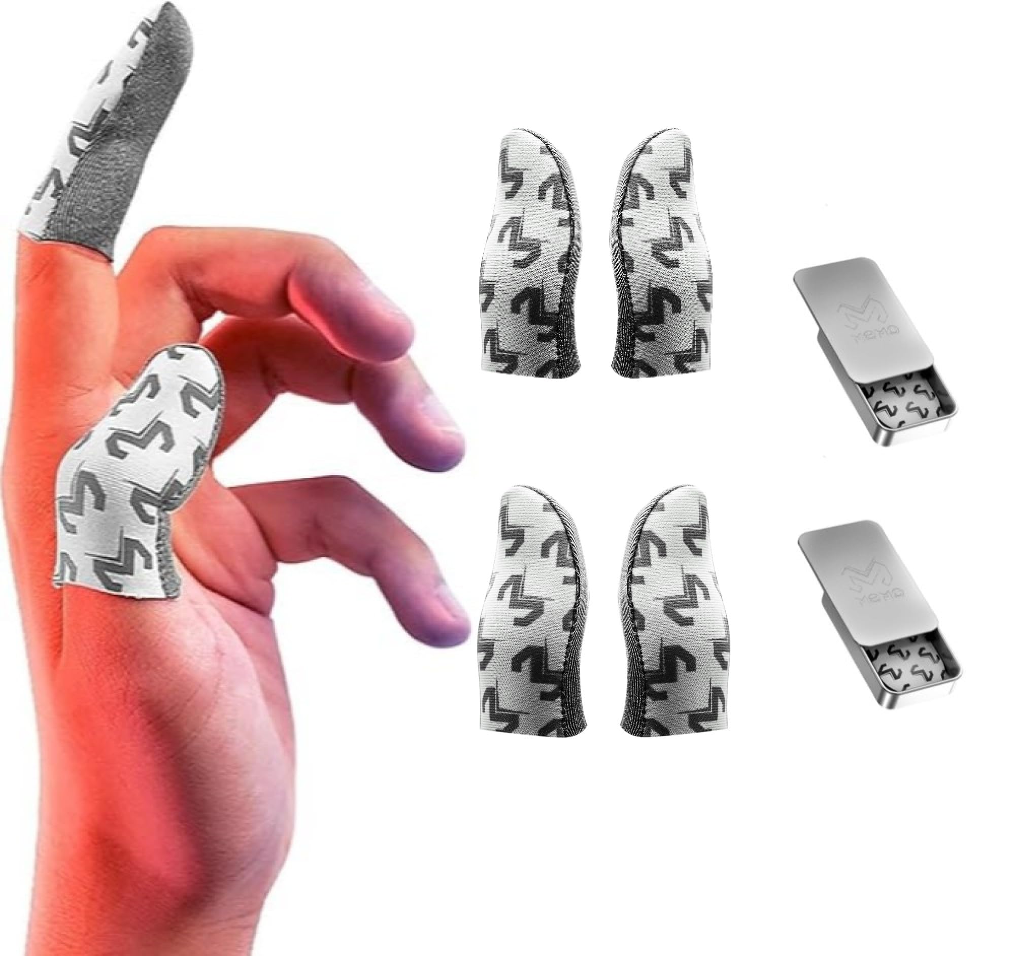 Cubonic Sweat Proof Sensitive Touch Screen Memo Gaming Finger Sleeves for Mobile Game, Anti-Sweat Breathable Seamless Thumb Finger Sleeve for Gaming-image-34