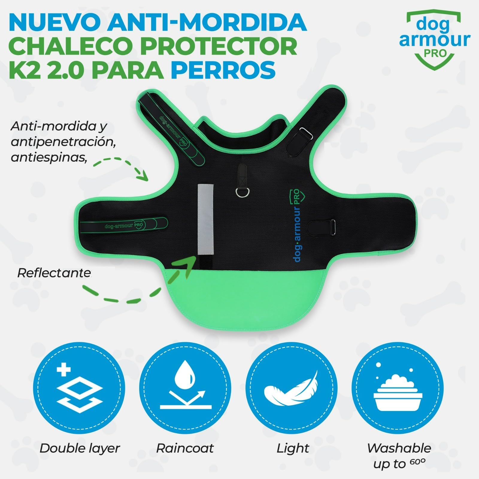 Arnés de protección para Perros: Protege a tu Mascota de ataques de Aves Rapaces y Otros Animales; Ajustable, sin estrangulamiento, Impermeable y Reflectante