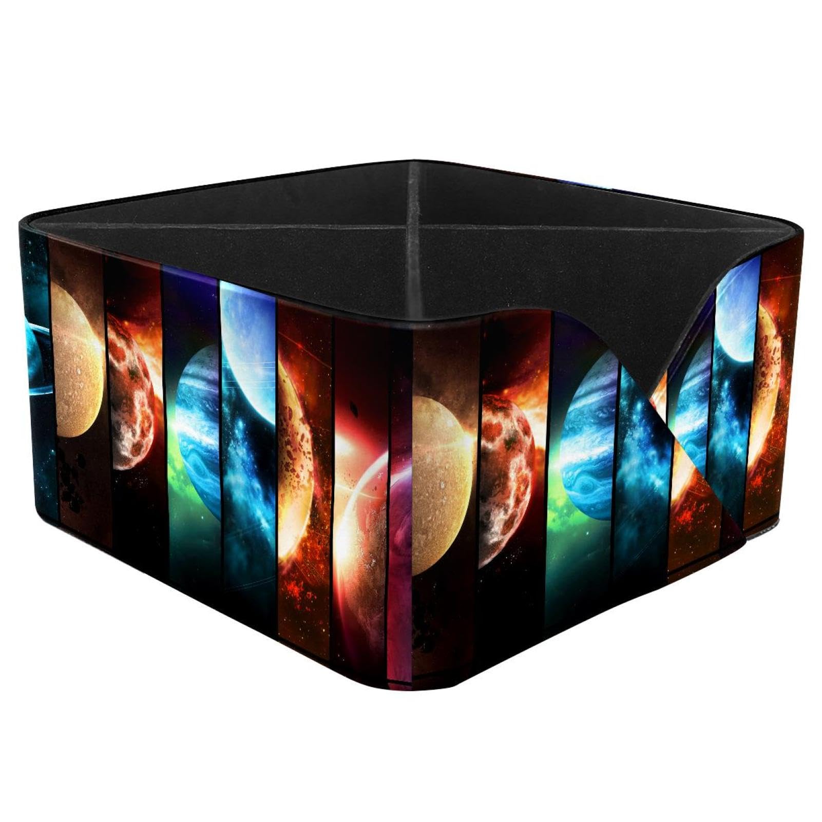 KengjuTesu Cosmic Planet Desktop Organizer Pen Holder, Rectangular Pencil Cup for Office, Study and Makeup Stations