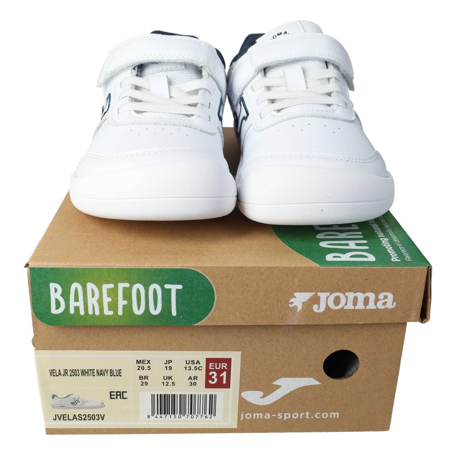 Joma JVELAS2503V Zapatillas Barefoot para niños, diseño Zero Drop, Cierre Cinta Textil Adhesiva y ligereza excepcional NIÑO Deportivos